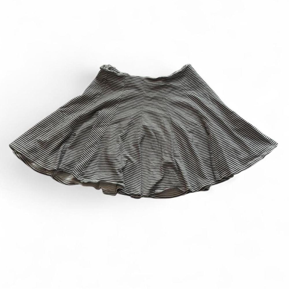 Black and White Striped Skirt